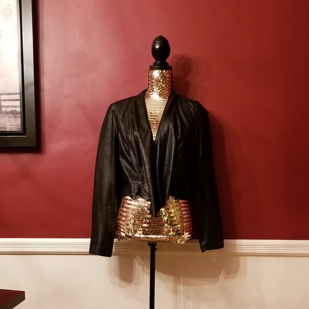 INC Laser Cut High Low Blazer